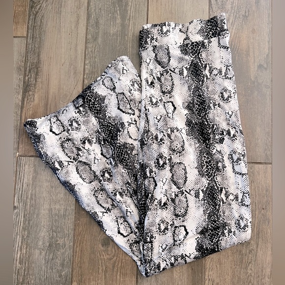 Lucky & Blessed Snake Skin Bell Bottom Pants - Picture 1 of 4